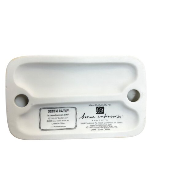 Home Interiors 2005 Denim Days Easter Joy Debbie Danny Porcelain Figurine - Picture 8 of 8